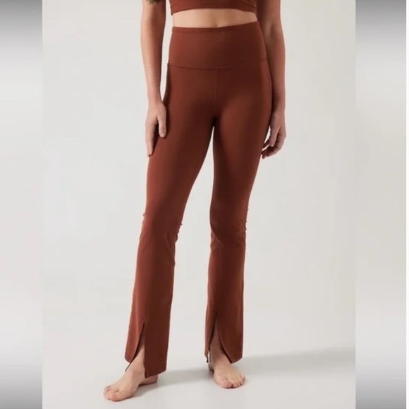 🤎 Athleta Elation Split Flare Pant 3X Ancient Mahogany Brown 🍂 - Picture 1 of 5